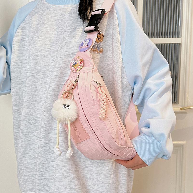 Trendy brand breast bag women's outdoor sports cycling fanny pack light travel small satchel women's leisure student shoulder messenger bag