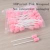 100PCS Portable Disposable Sponge Stick Sponge Head Teeth Cleaning Sponge  Tooth Cleaning
