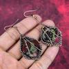 Drachenblutstein Ohrringe Kupferdraht umwickelt Edelstein Schmuck Kupfer Ohrring Handgemachter Schmuck Drahtwickel Ohrring Geschenke für sie Hängeohrring