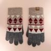 RECLOW RECLOW Argyle Pattern Gloves Red