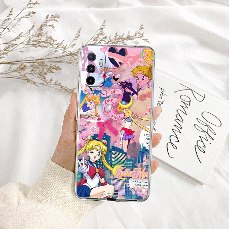 TR34 S-Sailors Art M-Moon Transparent Phone Case for Motorola Moto Edge 20 30 40 50 S30 Fusion Ultra Pro Neo Lite + G200 G23