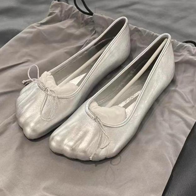 Populární úzké špičaté boty Mašle Jednoduché boty Dámské Plochý podvozek Jedno sešlápnutí Líné Dámské boty