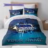 Name Custom Hertha BSC Logo Pattern Bedding Set Quilt Cover Pillowcase Home Decor Gift (1 * Duvet Cover + 2 * Pillowcase, Without Core)