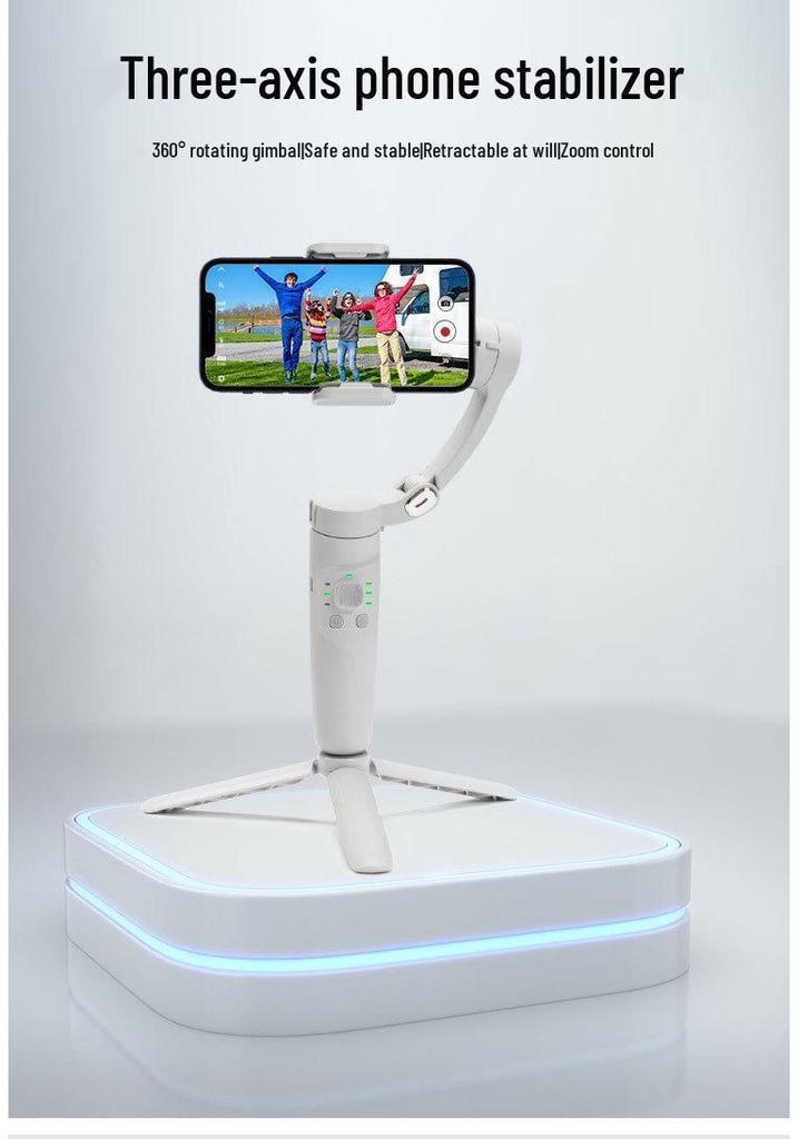 M1 Handheld Gimbal: Three-Axis Stabilizer with Anti-Shake & Smart Face Tracking for Mobile Photography & Live Streaming.