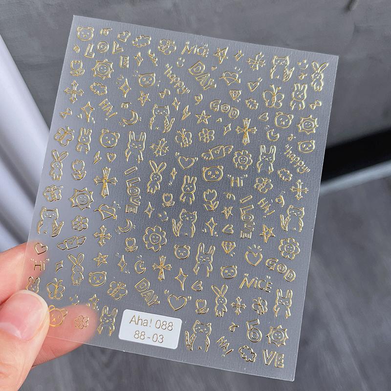 

3D Мультяшный Рельеф Граффити Наклейка для Ногтей Маленький Узор Декоративная Наклейка Наклейки для Нейл-арта Инструмент для Маникюра Шармы для Маникюра Декаль as the picture