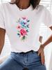(Asian Size) cute love cute Print Female Tee Top Clothing T Shirt Woman Women Fashion Short Sleeve Graphic T-shirts