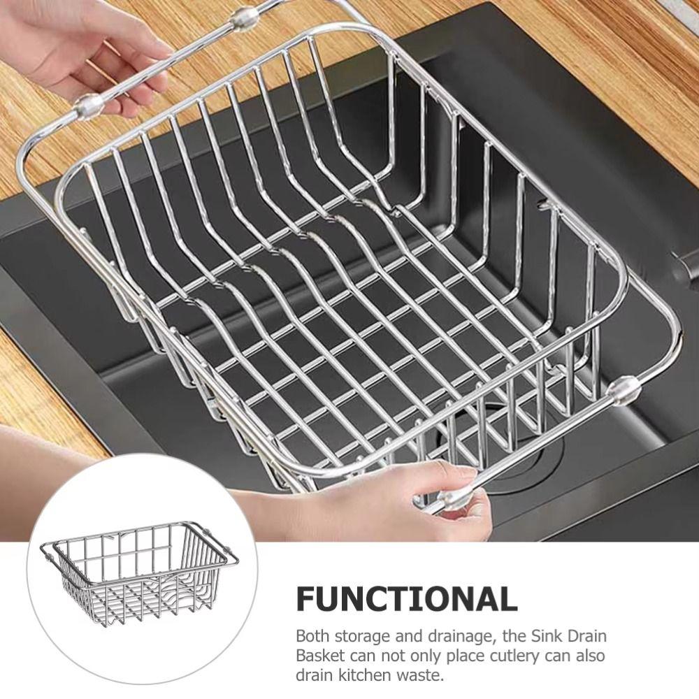304 Stainless Steel Stainless Steel Dish Drying Rack Fruit Vegetable Drain Basket  Fruit Washing