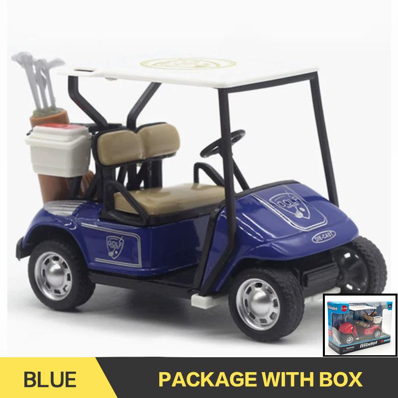 1:38 Alloy Vintage Diecast Golf Cart Buggy Shuttle Model Classic Pull Back Car Model Miniature Vehicle Replica Collection
