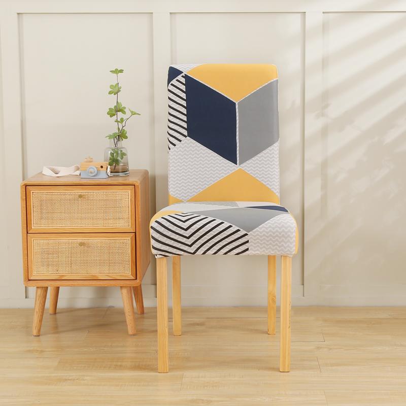 1/2/4/6Pcs Print Dining Chair Cover Elastic Chair Slipcover Case Stretch Chair Covers For Wedding El Banquet