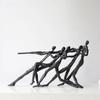 Creative Retro Metal Figure Sculpture Black Art Statue Character Ornaments Home Accessories Decoration Display Model Figurines G