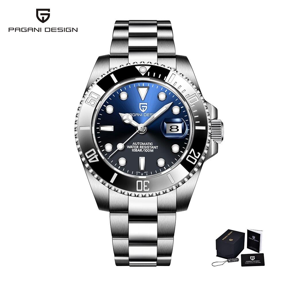 Pagani Design's New Men's Automatic Mechanical Watch Miyota 8215 Sapphire Crystal 40Mm Stainless Steel Waterproof Business Watch