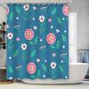 Beautiful Bath Shower Curtain With Cartoon Flower Print Decorative Waterproof Fabric Fitted For Bathtub Bathroom Accessories Nav
