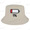 D Printing Low battery Mens and Womens Fisherman Hat  Beach  Hat Birthday gift