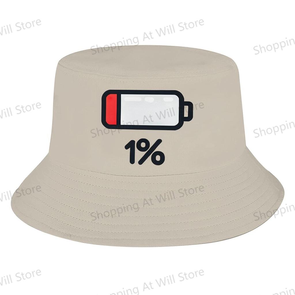 D Printing Low battery Mens and Womens Fisherman Hat  Beach  Hat Birthday gift