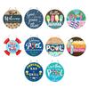 Swimming Pool Sign Summer Wooden Hanging Sign, Weather Resistant Solid Wood Plaque with Outdoor Wall Art Hemp Rope for Beach Party And Decoration
