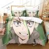 3D Print Dr.Stone Bedding Sets Duvet Cover Set With Pillowcase Twin Full Queen King Bedclothes Bed Linen Quilt Cover
