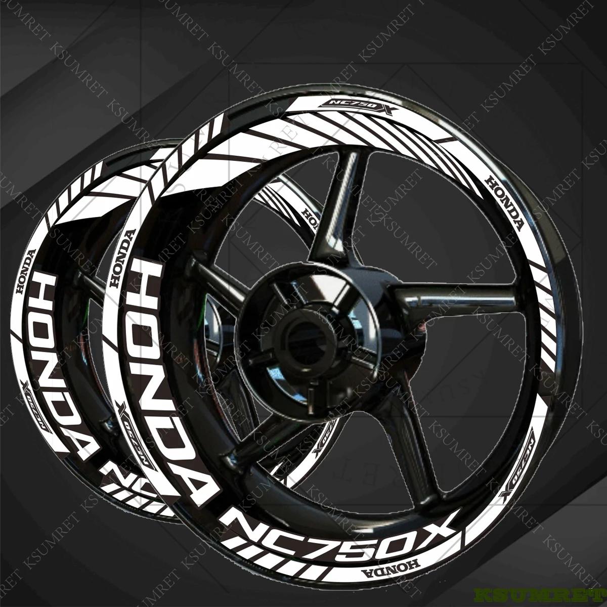 AAADK1 Vinyl HONDA NC750X Wheel Motorcycle Stickers Logo Rim Decal Set