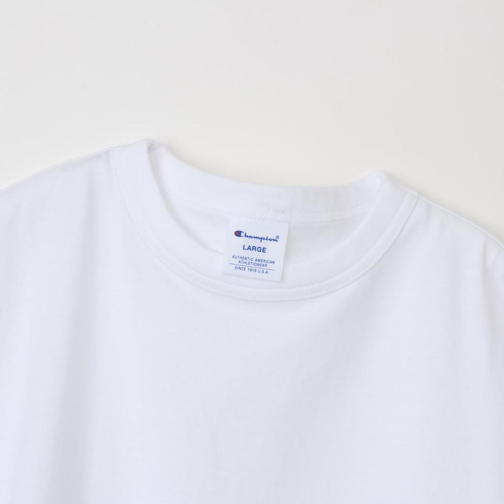 Champion Basic Short Sleeve Crew Neck Size L Men's T-Shirt, 100% Cotton, White, (C8-Z312Z)