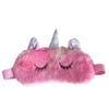 2025 Cute Unicorn Plush Light-Blocking Eye Mask for Women