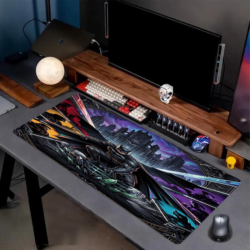 Batman Print Mouse Pad, Anti‑Slip Desktop Keyboard Mat, for PC Laptop Gaming Working Daily Use, Cool Festival Surprise Gift