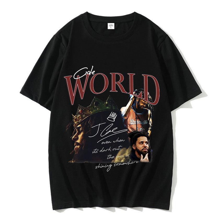 J Cole Retro Graphic100% Cotton Tshirt 90s Rapper Hip Hop Style Short S