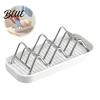 Sponge Holder for Sink 3-Compartment Soap Storage Rack, Stainless Steel with Removable Drying Rack Water Tray, Hollow Tilt Design Organizer