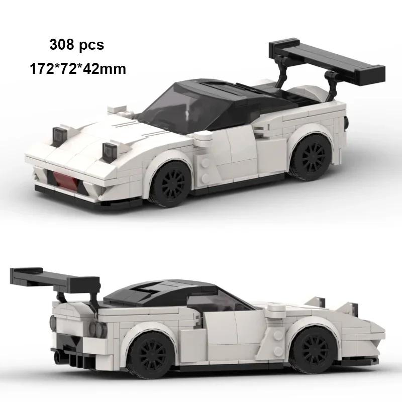 Technisches Auto Stadt Geschwindigkeit Sport MOC Kreatives Rennauto Bausteine Garage Auto Rennauto Auto Fahrzeug Spielzeug