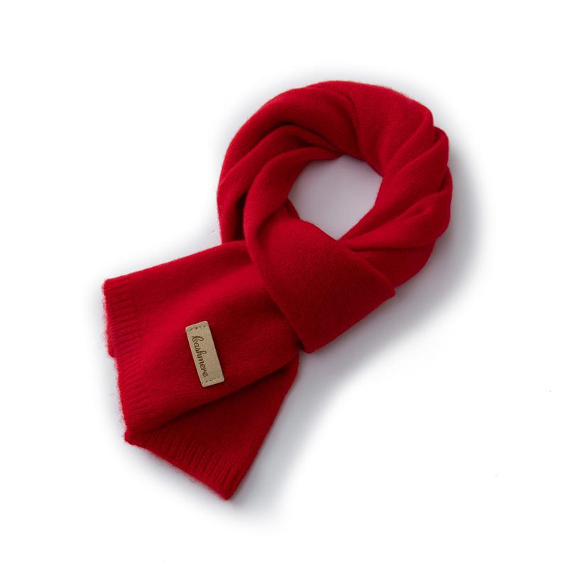 Kids' Cashmere Scarf: Boys & Girls Autumn/Winter Korean-Style Warm Knit Neck Warmer