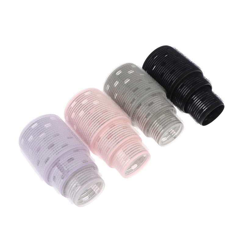 Set da 8 Pezzi di Bigodini Neri Grigio con Nucleo in Alluminio Extra Large, Multiple Misure, Velcro, Jumboo, per Frangia ad Aria, Magic Sleep Curl Bar 60mm