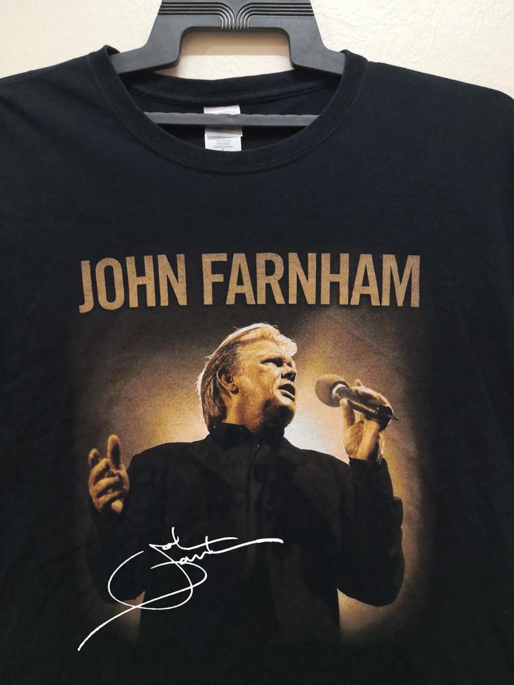 

Vintage John Farnham AUSTRALIAN Tour Shirt Black Men Unisex S-5XL E1346 Unisex T-Shirt S