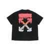 Off-White Red Marker Over Tee Black Men Tops OMAA038S21JER0021025