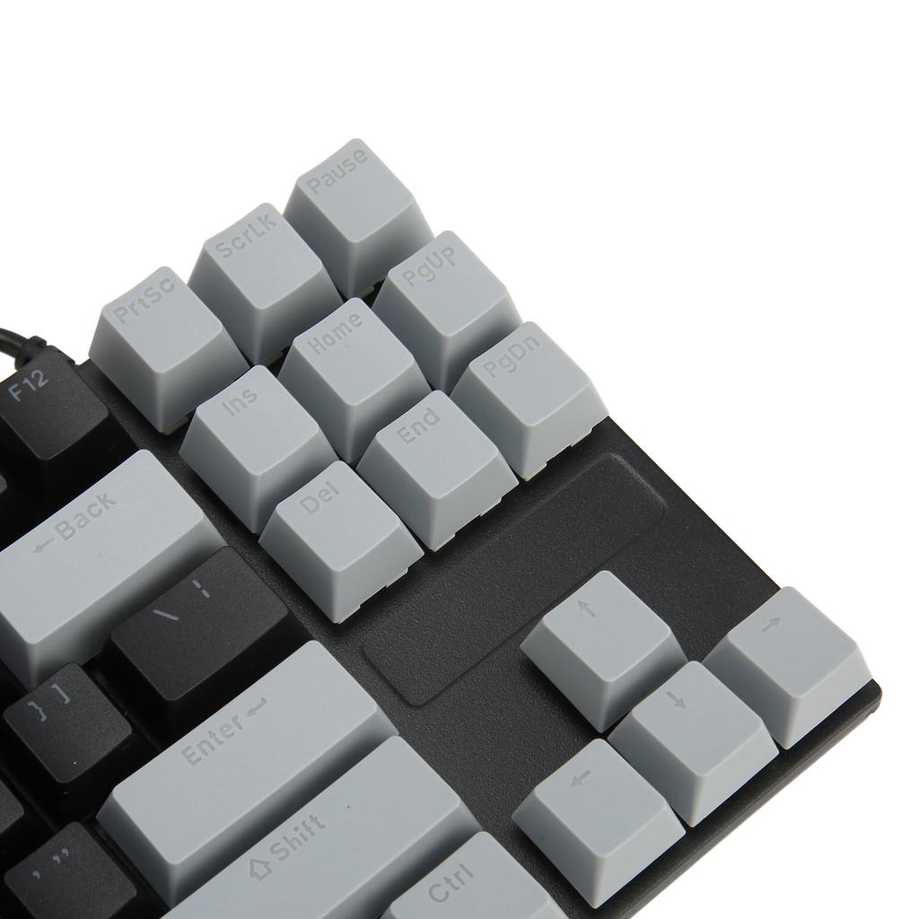 Mechanical Keyboard 87 Keys Blue   RGB Backlit Contrast Color Ergonomic Wired Keyboard for Laptop Desktop PC
