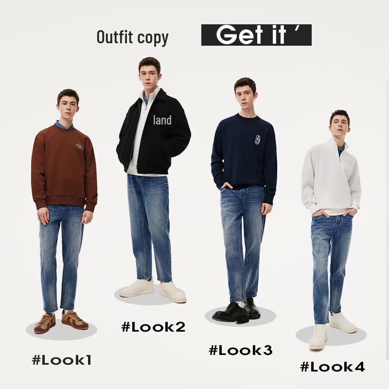 Navigare Men's Washed Tapered Jeans