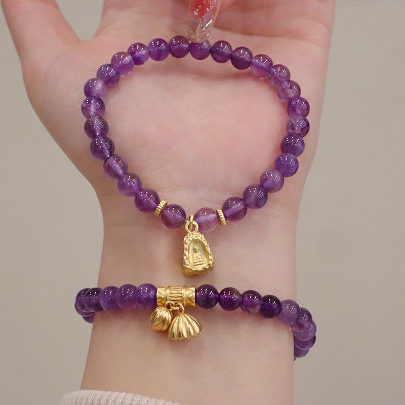 

Браслет-подвеска «Аметист Будда Радости» - Женские украшения в китайском стиле