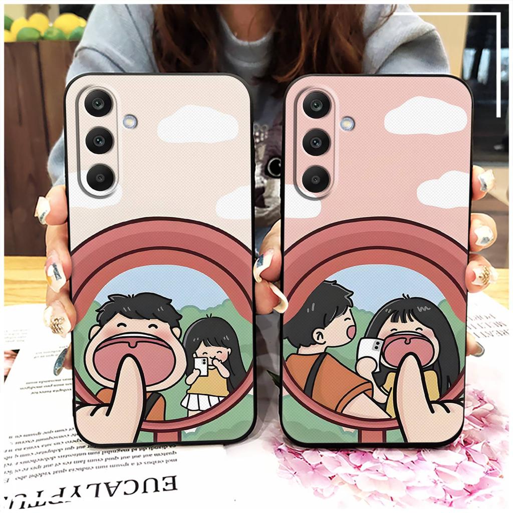 TPU Back Cover Phone Case For Samsung Galaxy M56 5G/SM-M566B Anti-knock Soft case Durable Graffiti Couple Phone Pouch