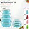 Portable Foldable Silicone Bento Box - Microwave Safe for Outdoor Meals