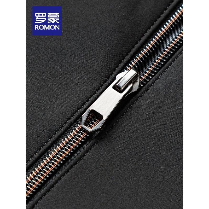 ROMON Men's Business Casual Stand Collar Jacket