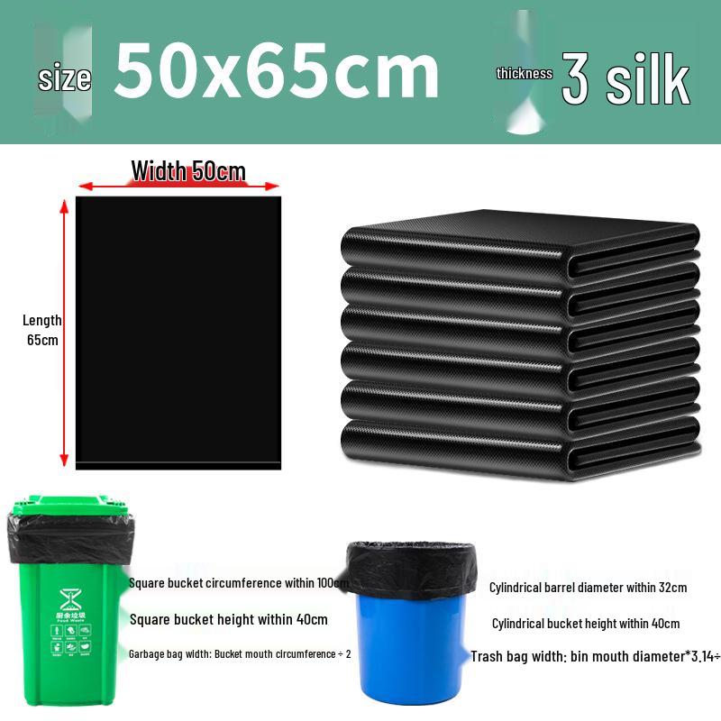 

Large Black Garbage Bags - Extra Thick, Flat Mouth for Hotels & Sanitation