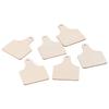 40pcs With Ropes Unfinished Wooden Cutouts Unfinished Blank Cow Ear Tags Cutouts Wooden 2.5x2in Farmhouse Blank Home Party