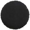 Seat Cushion Set 2 Pieces Black Ø 40 x 13 cm Velvet