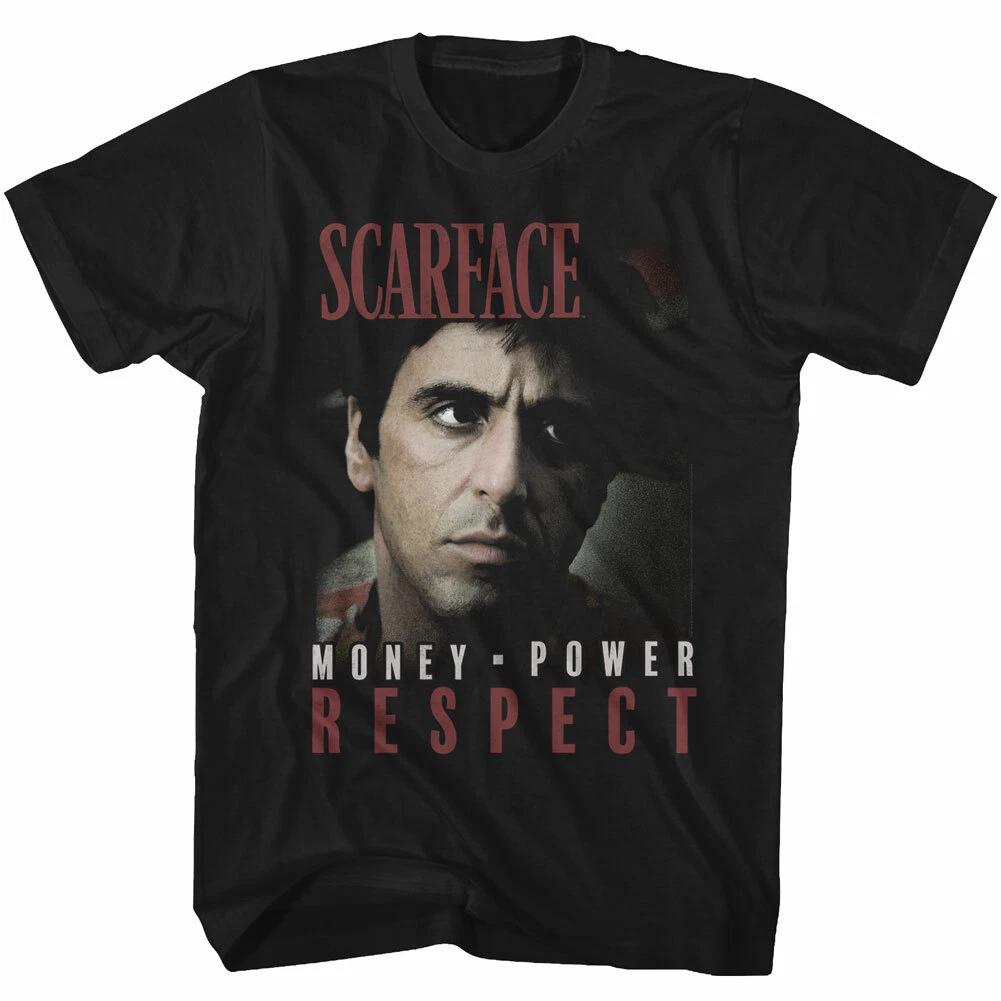 Scarface Movie Tony Bust Photo Money Power Respect Men s T Shirt Cuban Mafia XL
