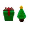 Yousheng 1/2/3/4Pcs 3D Printed Christmas Figurine Santa Snowman Star Topper Xmas Tree Gift Box Statue Holiday Party Decoration Ornament