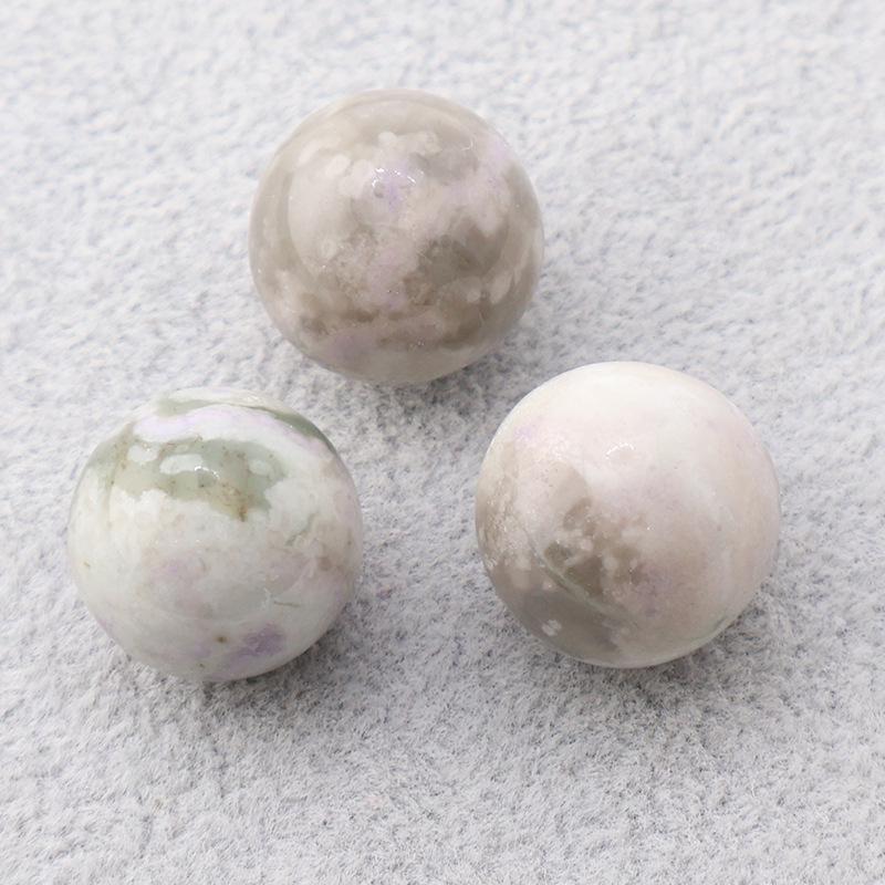 16mm Natural Crystal Agate Round Beads, Holeless, Optional Holes for DIY Ornaments