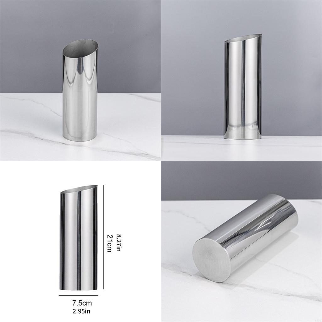 

Stainless Steel Cylinder Vases Polishing Water Resistant Flower Container Pot For Bedroom Mantels Floral Arrangements X3UC CN