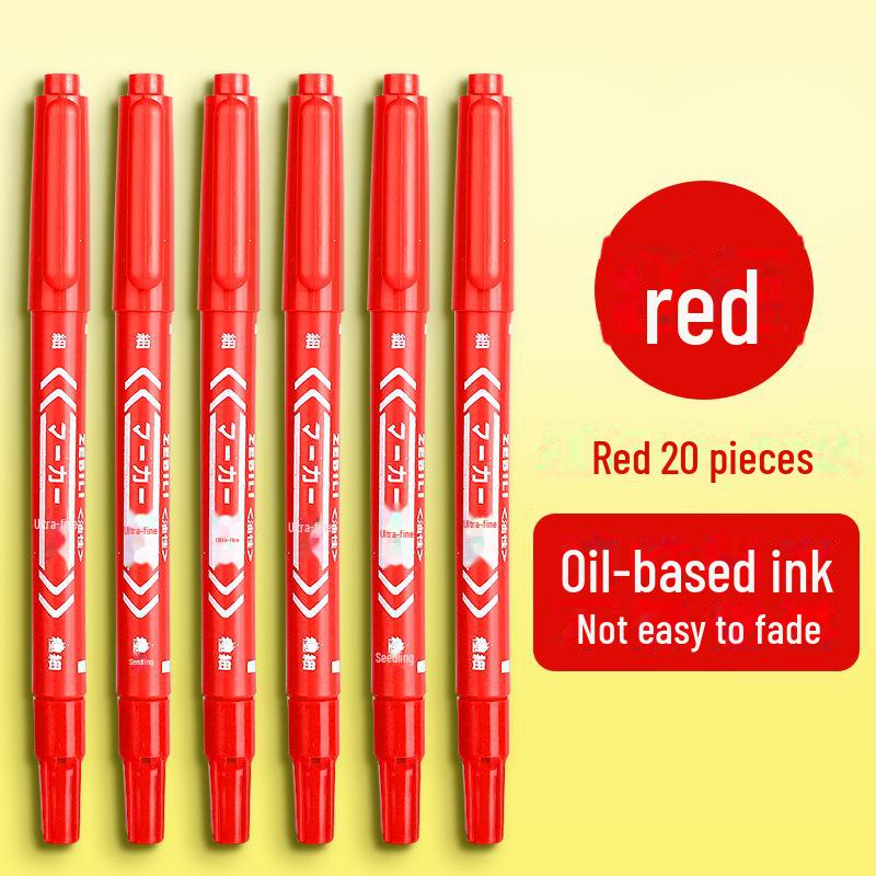 Waterproof Double-Headed Hook Pen for Students - Durable, Non-Fading, Art Marker for Primary and Kindergarten.