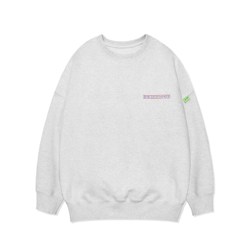 Ghost Street Terry Print Sweatshirt T-White White/2