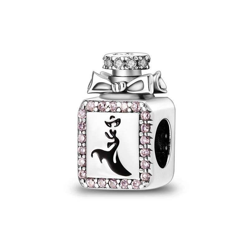 Neues Kupfer Bunte Schmetterling Rosa Parfümflasche Lippenstift Anhänger Perlen Anhänger Geeignet Kompatibel Mit Pandora Armbändern Exquisit Zum Selbermachen
