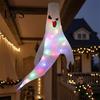 Cute Scary Ghost Decor 47 Inch Halloween Hanging Windsock with LED Lights, Luminous Flying Ghosts Illuminated Holiday Ornaments Flag Wind Socks