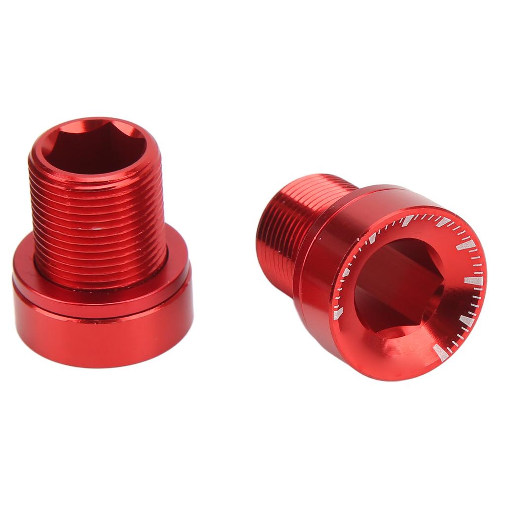 2Pcs Bike Crank Screw Spline Centre Shaft Aluminium Alloy High Strength Anticorrosion Sturdy   Bike Crank Cover