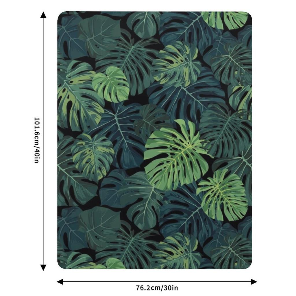 Monstera Leaves Throw Blanket Designers Hairys Warm Winter Soft Blankets